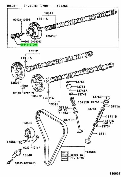 Toyota 1JZ & 2JZ Vvti Cam Gear Plug Jzx100 Jza80 Jzs161 90341-27007 Genuine OEM