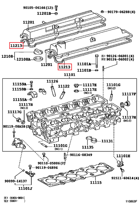 Supra Jza80 2JZGTE Valve Cover Gasket Set