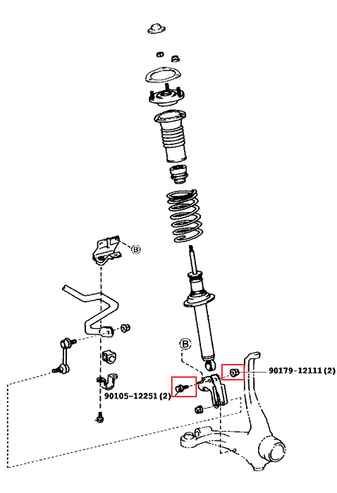 Jzx100 Front Lower Strut Bolt