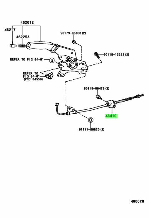Jzx100 Front Handbrake Cable