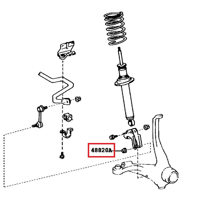 Jzx100 Front Swaybar to LCA Nut