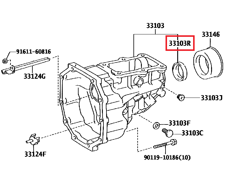 Toyota Jzx100 R154 Rear Output Shaft Seal Jzx110 Jzx90 90311-40001 Genuine Oem