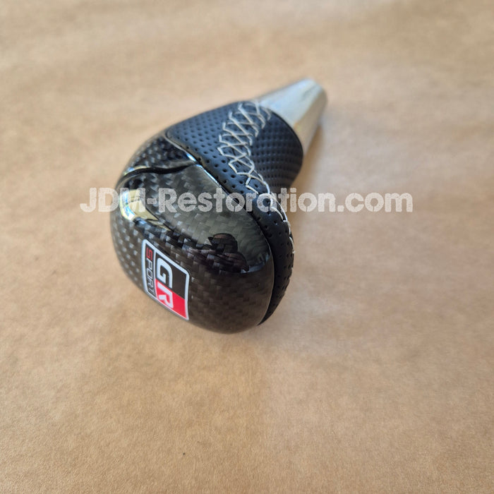 Toyota N80 Hilux GR Gear Knob Full Carbon Grey Stitch