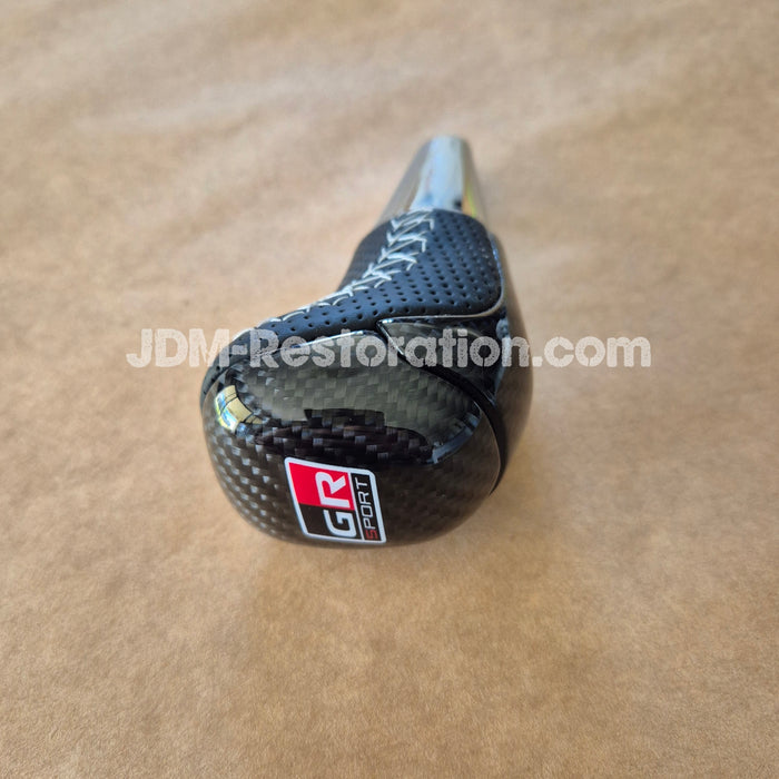 Toyota N80 Hilux GR Gear Knob Full Carbon Grey Stitch