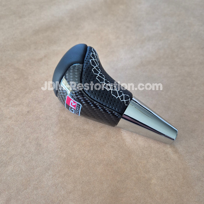 Toyota N80 Hilux GR Gear Knob Half Carbon Grey Stitch