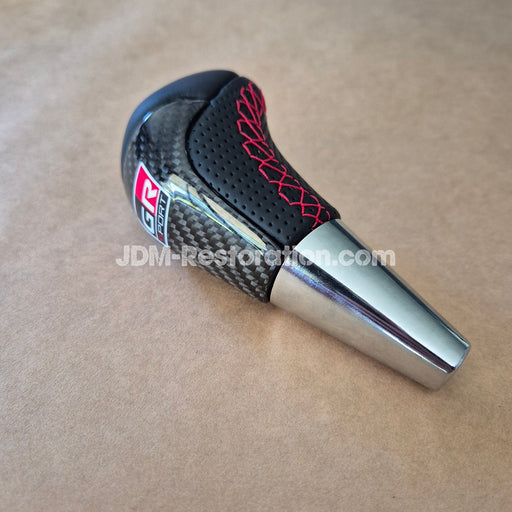 Toyota N80 Hilux GR Gear Knob Half Carbon Red Stitch