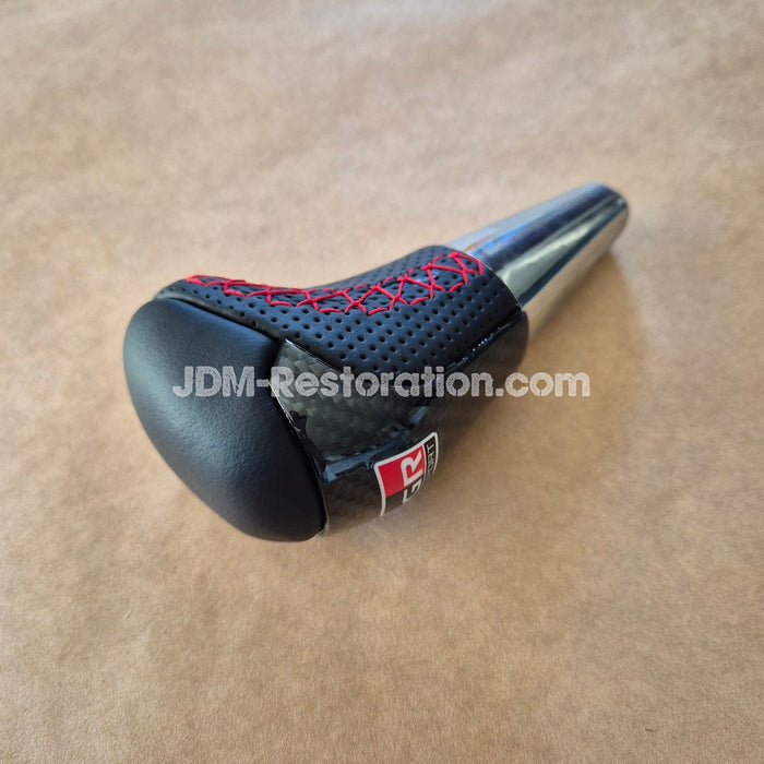 Toyota N80 Hilux GR Gear Knob Half Carbon Red Stitch