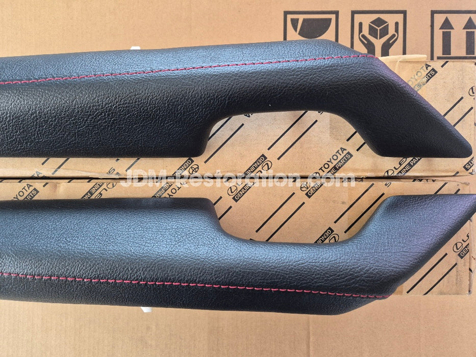 Toyota Hilux N80 Armrest Set Red Stitching