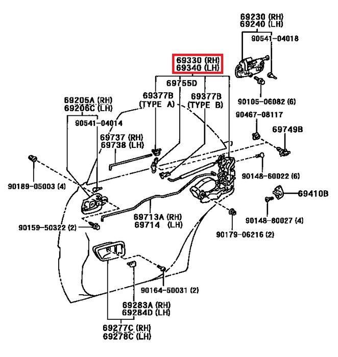 Toyota Jzx100 Central Locking Solenoid Keyless Entry Actuators Genuine OEM