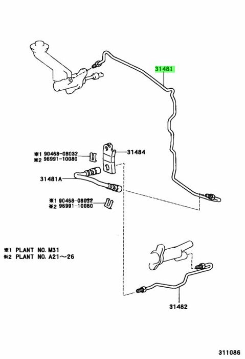 Jzx110 Aftermarket Master Cylinder Clutch pipe