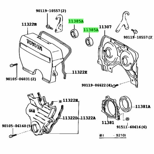 1JZ Non Vvti Cam Seal 90311-38041