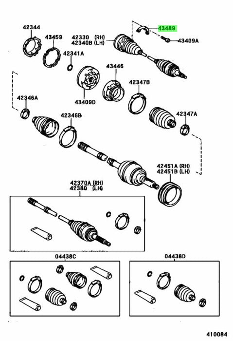 Toyota Cv Axle Washer M10 43489-30020 Is300 Altezza Sxe10 Jzx100 Jzx110 Jza80