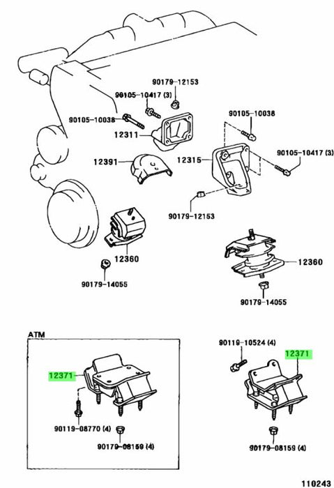 Toyota Jzz30 R154 Gearbox Mount