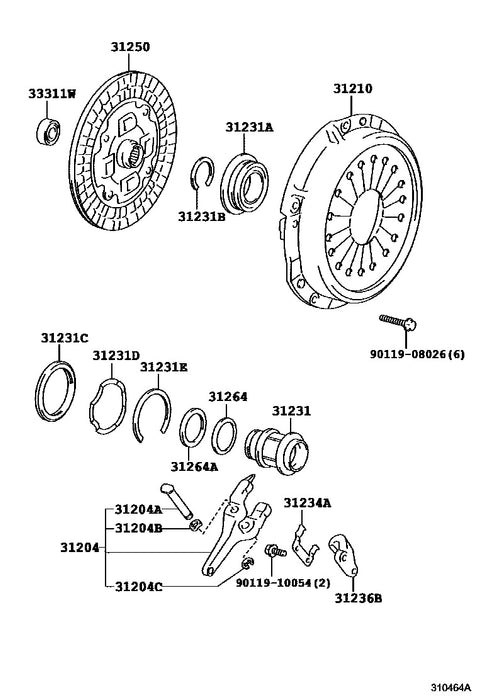 Toyota Supra Jza80 6 Speed V160 Pressure Plate Bolt