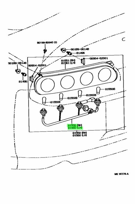 Toyota Supra Jza80 S2 Tail Light Harness
