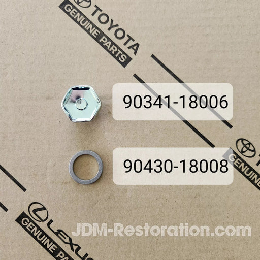 Toyota Transmission Fill  Drain Plug with Alloy Washer 90341-18006
