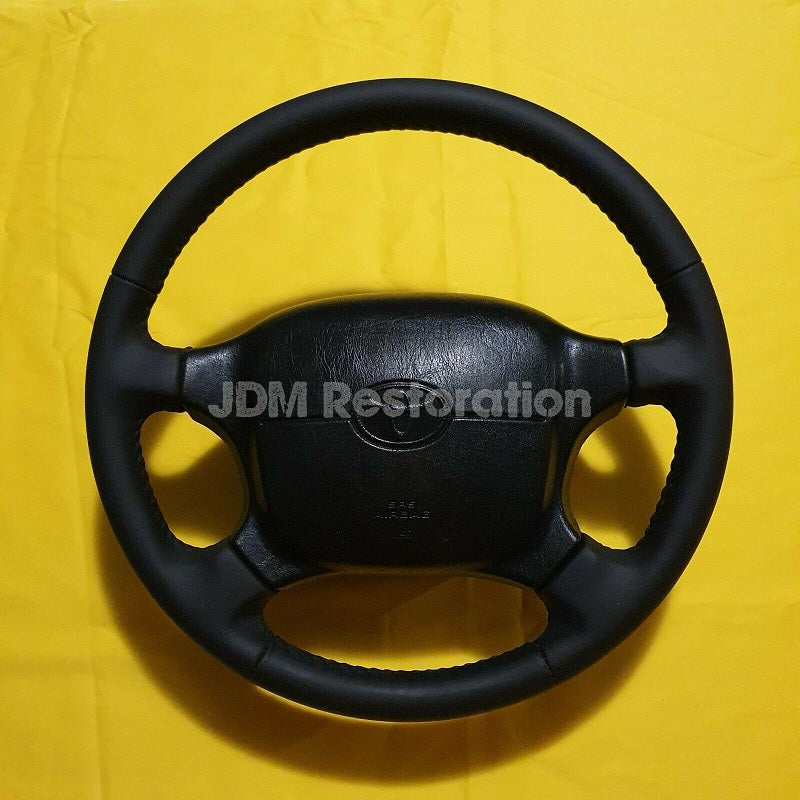 JZA80 Supra S1 Four Spoke Steering Wheel OEM Style Retrim In Italian N