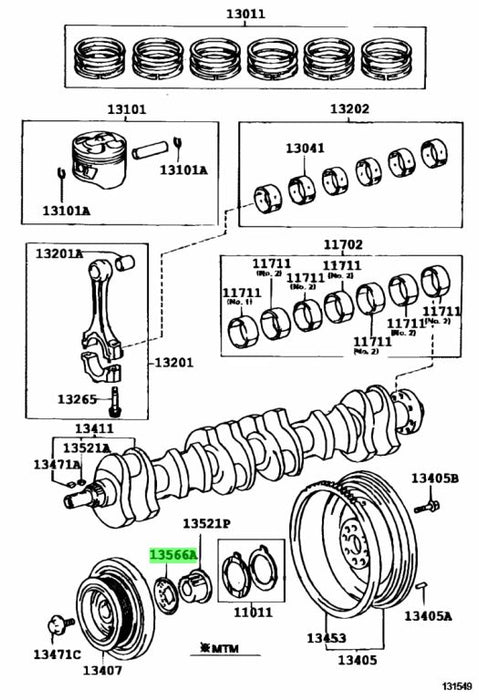 Toyota 1JZ & 2JZ Timing Belt Guide Jzx100 Jza80 13566-46010 Genuine OEM