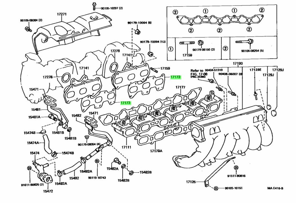 Toyota Jzx100 1JZGTE Vvti Exhaust Gasket