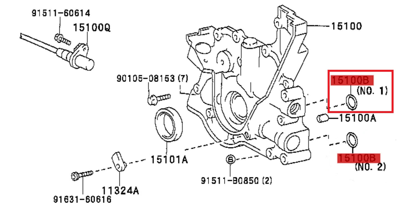 1JZ & 2JZ Oil Pump to Block O-Ring