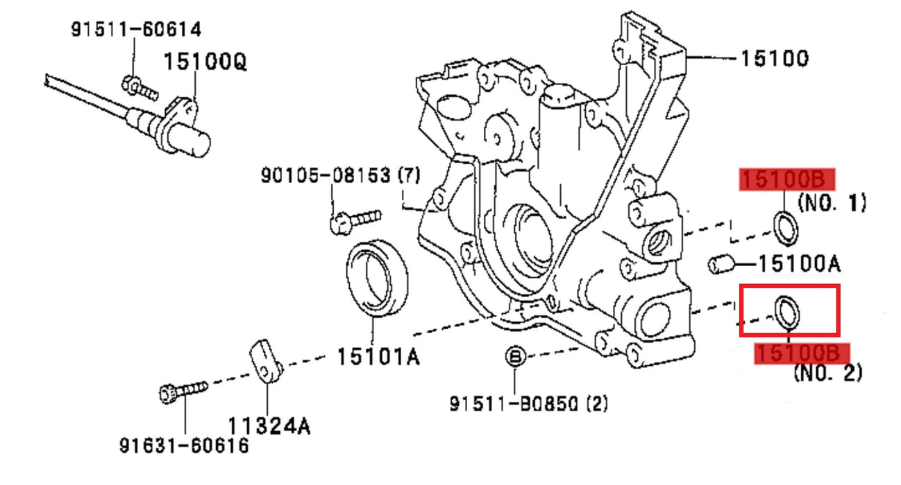 1JZ 2JZ Oil Pump O-Ring