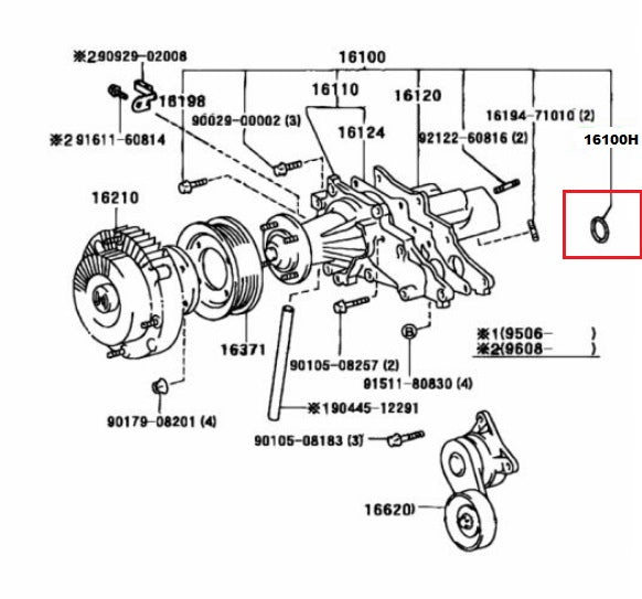 1JZ & 2JZ Water Pump to Block O-Ring