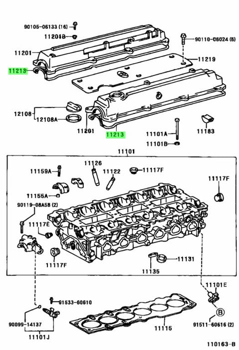 Toyota Jzx100 Chaser Rocker Cover Seal Set