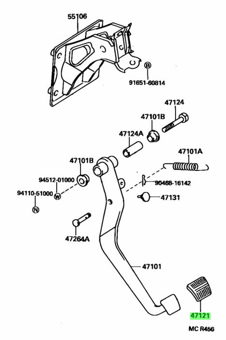 Jzx100 Clutch Pedal Rubber