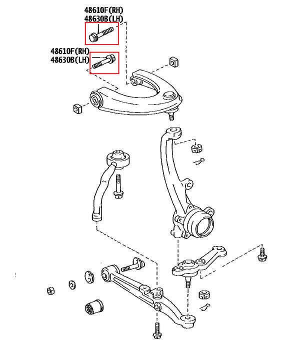 Front Upper Control Arm Bolt Jzx100