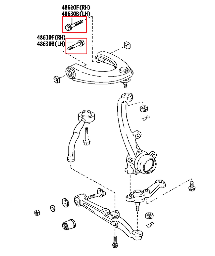 Control Arm Part Design Toyota Jzx100 Front Upper Control Arm Bolt 90119-10812 Genuine OEM ...