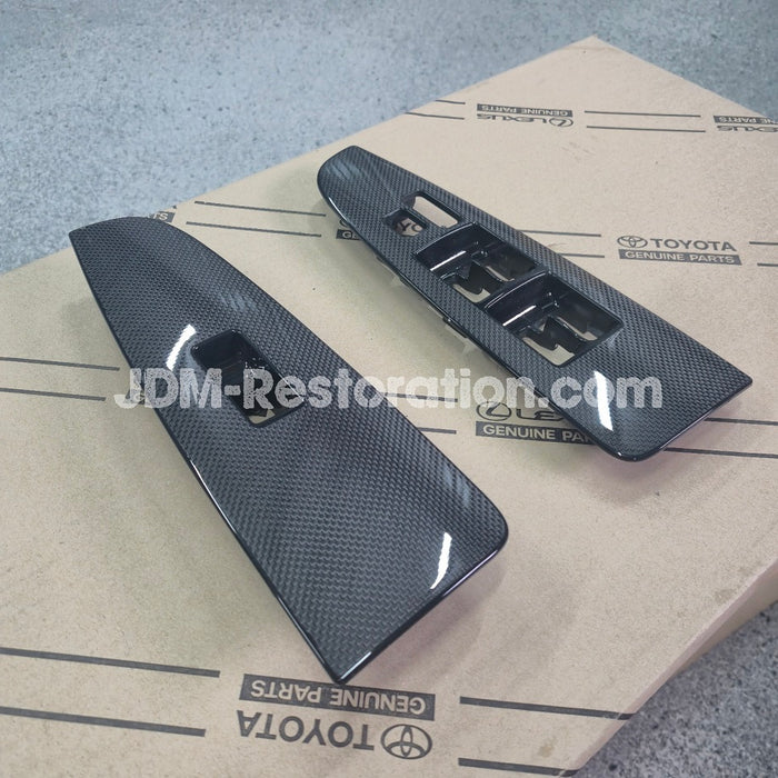 トヨタ JZX100 チェイサー クレスタ マークII カーボン パワーウィンドウスイッチパネル 純正 OEM