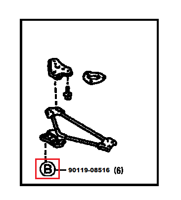 Jzx100 Triangle Brace Bolt