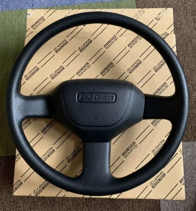 Toyota Landcruiser HZJ79 70 Series Steering Wheel Brown Grey 45100-60190 Genuine OEM