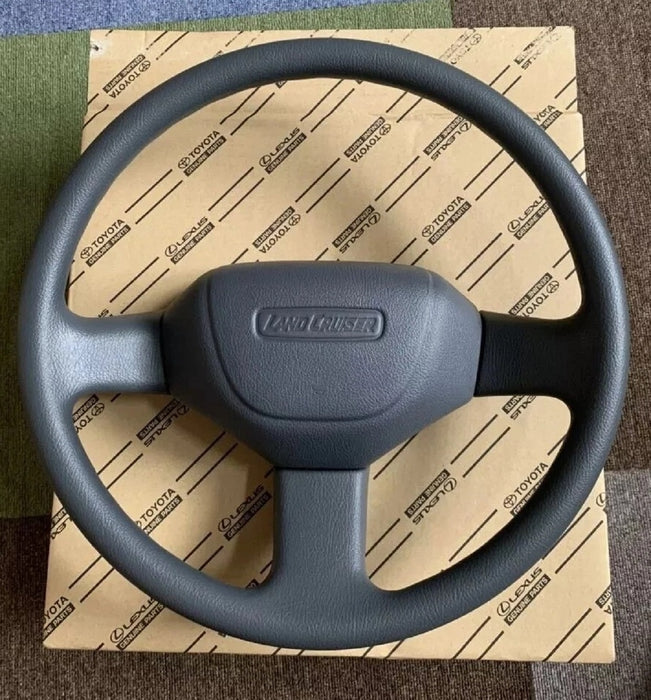 Toyota Landcruiser HZJ79 70 Series Steering Wheel Brown Grey 45100-60190 Genuine OEM