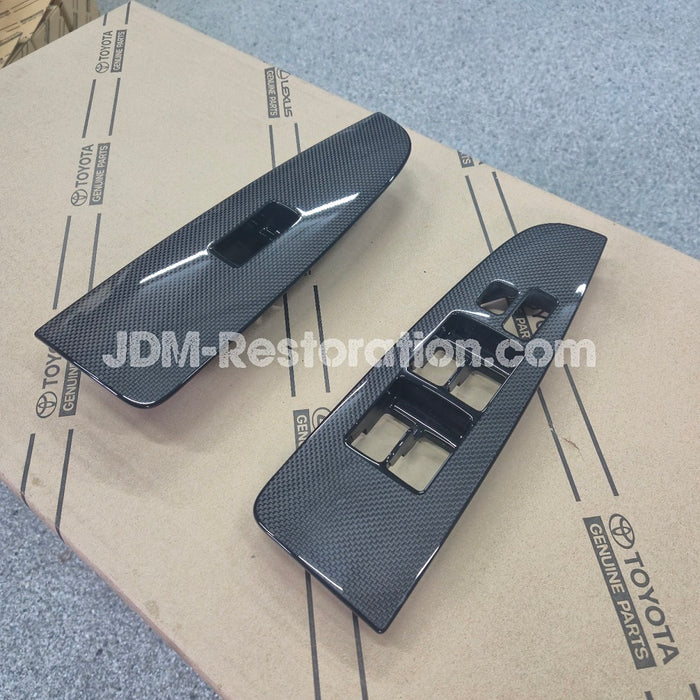 トヨタ JZX100 チェイサー クレスタ マークII カーボン パワーウィンドウスイッチパネル 純正 OEM