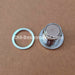 Metal knob and washer on a brown background with 'DM-Restoration.com' branding.