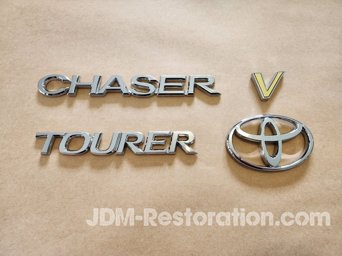 Toyota JZX100 Chaser Rear Boot Badge Set Genuine OEM NEW Cresta Mark I ...