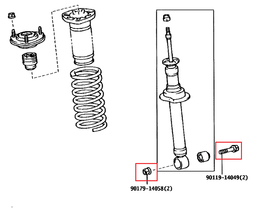 Rear Lower Strut Bolt Jzx100