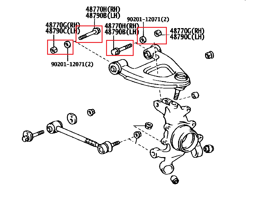 Rear Upper Control Arm Bolt