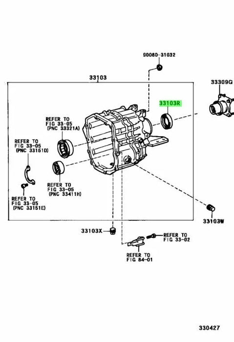 Technical diagram of mechanical components with parts labeled and referenced to other figures.