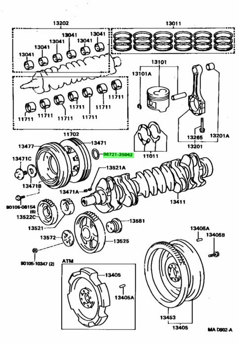Technical diagram of mechanical parts with component labels on a white background