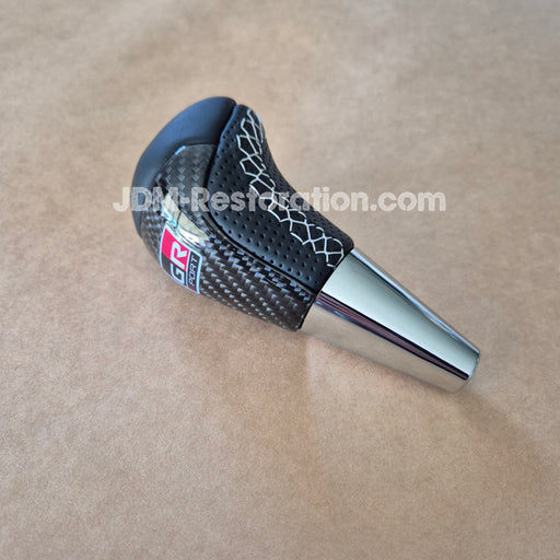Toyota N80 Hilux GR Gear Knob Half Carbon Grey Stitch