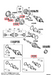 Technical diagram of mechanical components with parts labeled