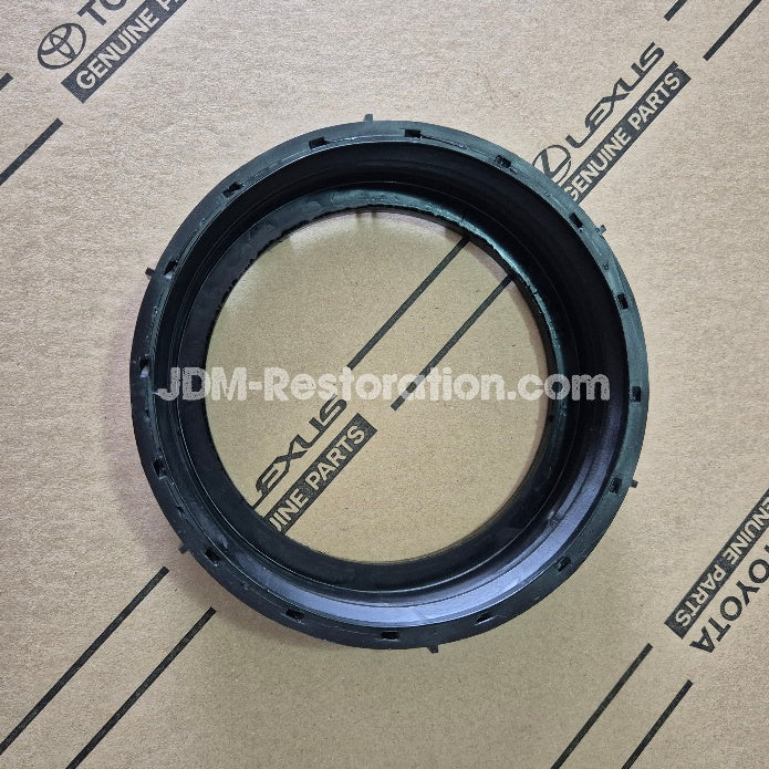 Black rubber ring on a cardboard surface with Toyota and Lexus branding.