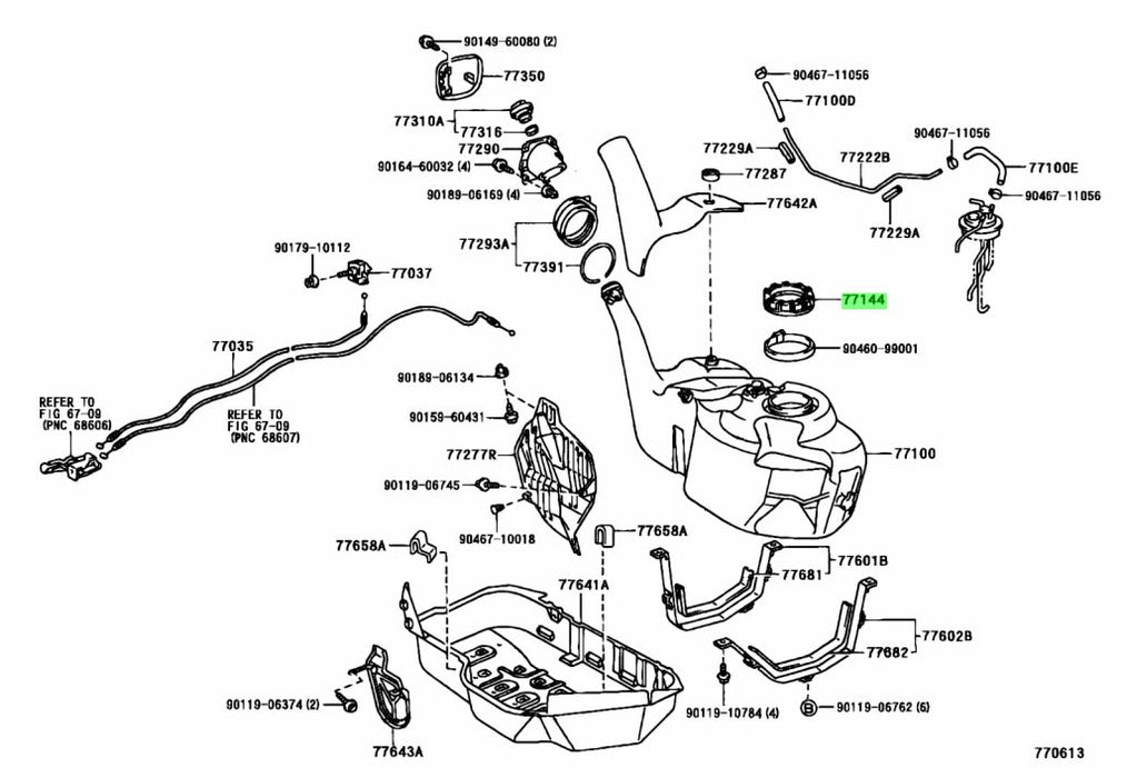 Technical diagram of a mechanical system with various components and annotations.