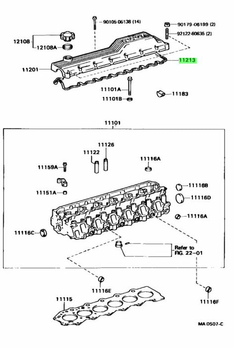 Toyota Land Cruiser 1HZ 1HDT Silver Engine Cover