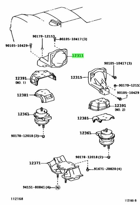 Toyota Jzx110 1JZ & 2JZ OEM Cast Engine Mounts