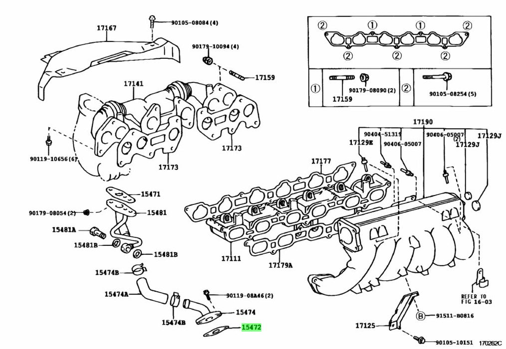 Toyota 1JZ 2JZ Oil Drain Gasket 15472-88400