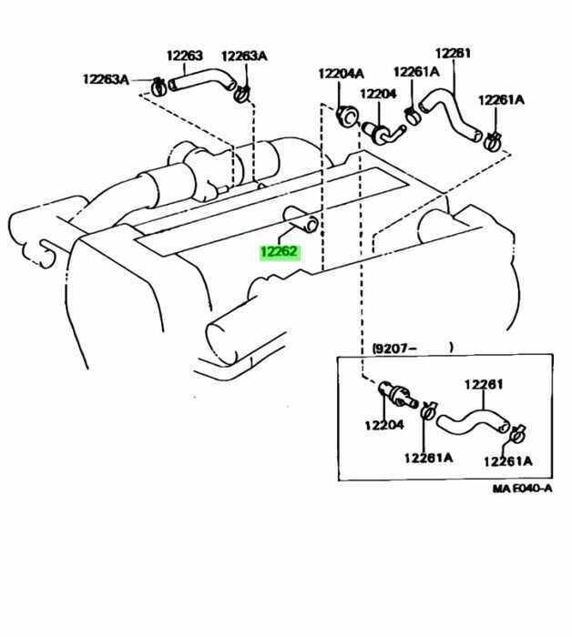 Toyota 1JZ Cam Cover Balancing Hose