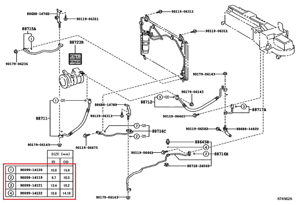 Toyota Airconditioning O-Ring Kit